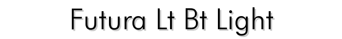 Futura Lt BT Light font